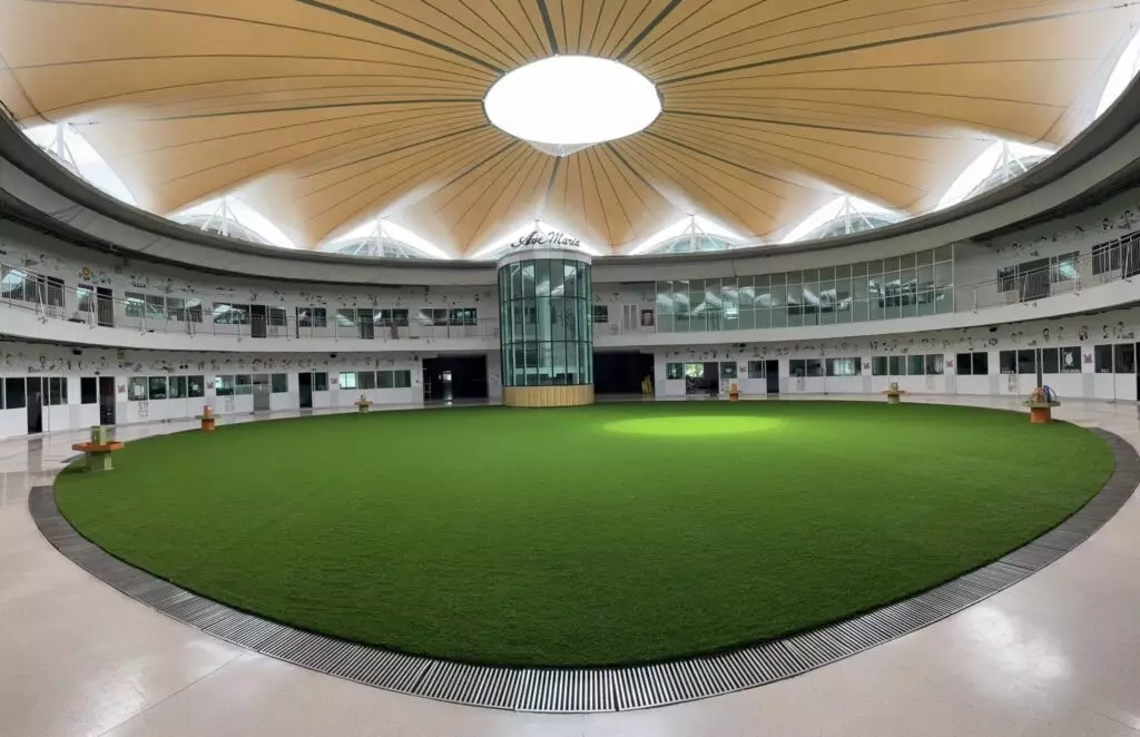 ปูหญ้าเทียมโดมโรงเรียนเซ็นต์ฟรังซีสเซเวียร์