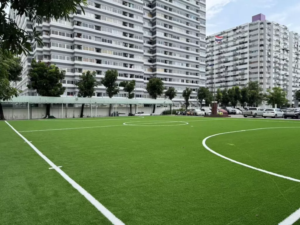 หญ้าเทียมจัดสวนทำสนามฟุตบอล
